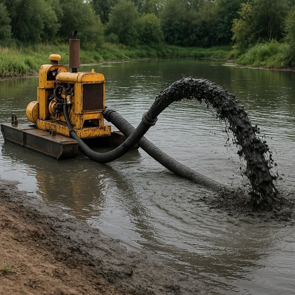 Очистка прудов и водоемов от ила в Тосне